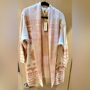 Elegant Pink and Cream Cardigan